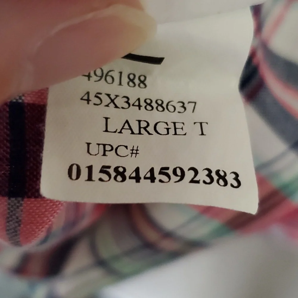 IZOD plaid short sleeve shirt. - Picture 7 of 10